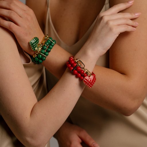 Bracelet green malachite