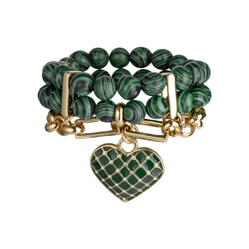 Bracelet green malachite